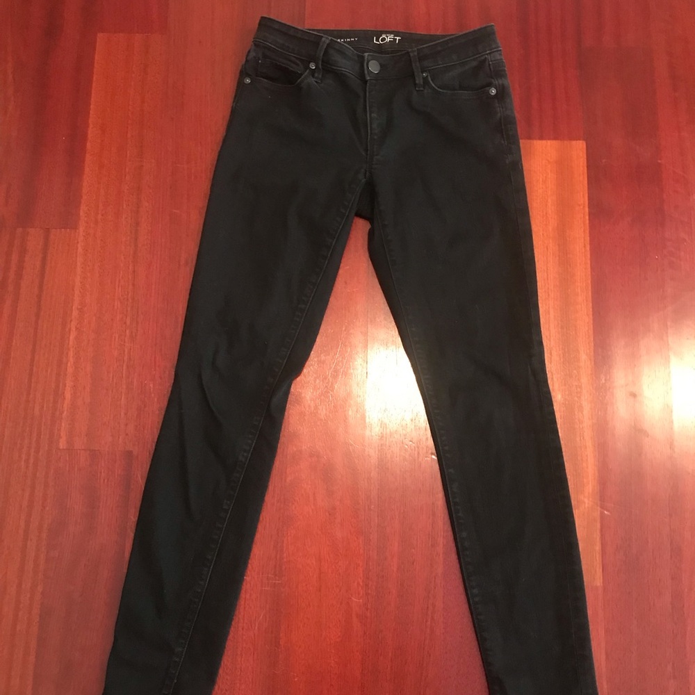 LOFT Black Modern Skinny Jeans Size 0/25
